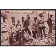 TERREMOTO DE 1944 SAN JUAN ANTIGUA TARJETA POSTAL POLICIAS COLABORANDO